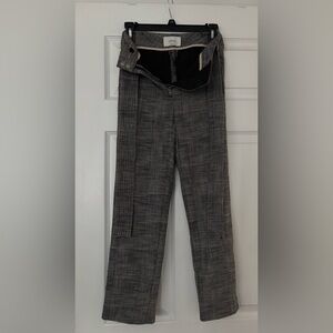 Aritzia Wilfred houndstooth tie waist pants